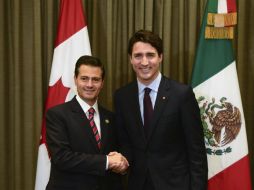 En el encuentro privado, en el marco de la Cumbre de APEC, Peña y Trudeau revisaron los temas de la agenda bilateral. AP / S. Kilpatrick