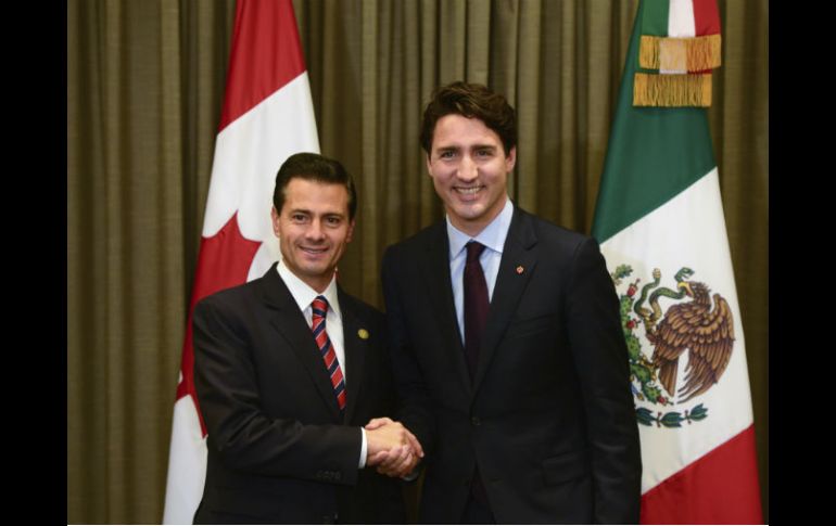 En el encuentro privado, en el marco de la Cumbre de APEC, Peña y Trudeau revisaron los temas de la agenda bilateral. AP / S. Kilpatrick