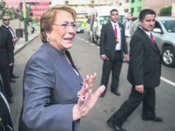 Insisten. “Queremos seguir avanzando hacia la ratificación del TPP”, afirmó la presidenta de Chile, Michelle Bachelet. AFP /