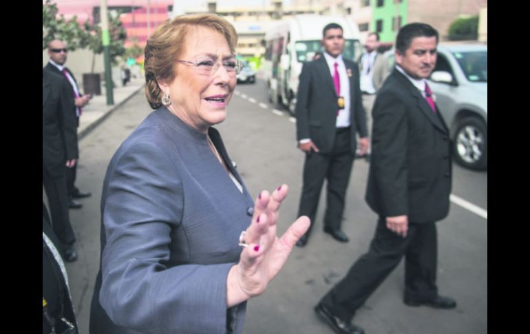 Insisten. “Queremos seguir avanzando hacia la ratificación del TPP”, afirmó la presidenta de Chile, Michelle Bachelet. AFP /