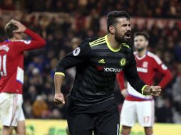 Diego Costa celebra su gol, el único del partido, anotado al minuto 41. AP / S. Heppell