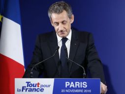 El ex presidente francés Nicolas Sarkozy admitió hoy su derrota para ser el candidato a la Presidencia del centro-derecha francés. AP / I. Langsdon/Pool Photo