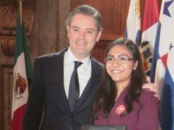 El secretario de Educación encabeza la premiación del 'XIV Concurso Leamos la Ciencia' este lunes. TWITTER / @aurelionuno