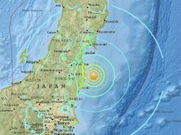 El temblor tuvo su hipocentro a 10 kilómetros de profundidad en la costa de Fukushima, a unos 200 kilómetros de Tokio. ESPECIAL / earthquake.usgs.gov