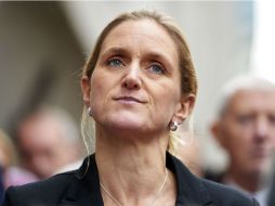 En la foto, la hermana de Jo Cox, Kim Leadbeater, después de saber la sentencia. AFP / N. Halle'n