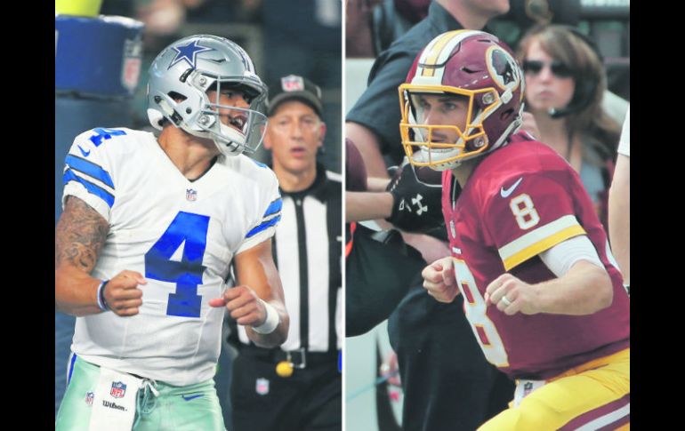 El quarterback de los Vaqueros de Dallas (izquierda), Dak Prescott, se enfrentará a su rival Kirk Cousins. AP / ARCHIVO