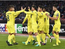 El empate obliga al Villarreal a ganar su siguiente compromiso de Europa League, ante el Steaua Bucarest. AFP / F. Coffrini