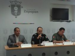 Titulares de la Dirección de Inspección, de la Policía de Zapopan y de Protección Civil municipal dieron los detalles. ESPECIAL / Prensa Zapopan