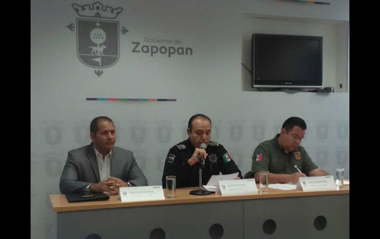 Titulares de la Dirección de Inspección, de la Policía de Zapopan y de Protección Civil municipal dieron los detalles. ESPECIAL / Prensa Zapopan