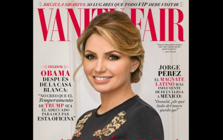 Desde el escándalo de la 'casa blanca', la popularidad de Angélica Rivera se ha ido a pique y su presencia se ha reducido. ESPECIAL / www.vanityfair.mx