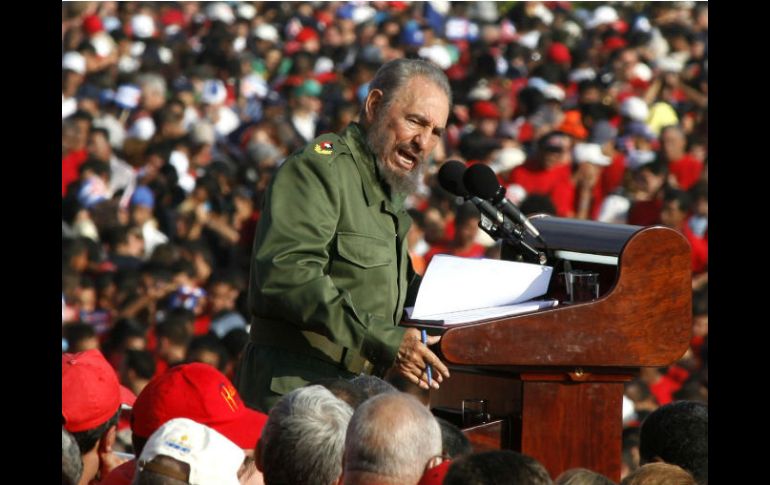 Célebre por su don de palabra, aunque sin una voz potente, Castro era un auténtico convocador de masas. AP / J. Galeano