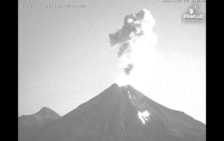 La actividad del coloso es captada por Webcams de México. TWITTER / @LUISFELIPE_P