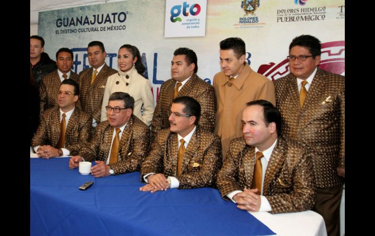 La Auténtica Santanera en rueda de prensa antes de su presentación en el Festival Internacional José Alfredo Jiménez. NTX / F. García