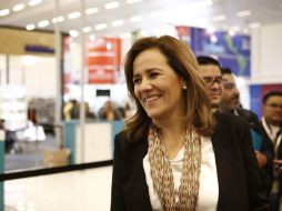 'Por supuesto que estoy claramente capacitada para trabajar por México', aseguró Margarita durante su visita en la FIL. EFE / G. Alfonzo