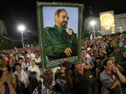 Se calculan cientos de miles de asistentes en la Plaza de la Revolución. EFE / A. Ernesto