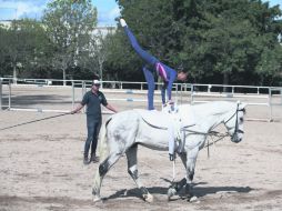 Rutinas. Volteadoras tapatías exhibieron el progreso que han tenido en la práctica del vaulting. EL INFORMADOR / R. Tamayo