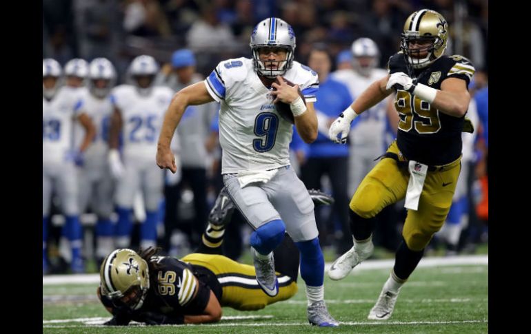 Stafford lanzó para dos anotaciones durante el partido. AFP / S. Gardner