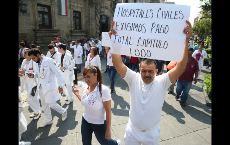 La marcha, en la que participarán trabajadores, residentes y médicos, se realizará el próximo 8 de diciembre. EL INFORMADOR / ARCHIVO