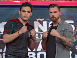 Julio César Chávez Jr. (izquierda) aseguró que llega al combate ante Dominik Britsch con una buena preparación. MEXSPORT / J. Ramírez