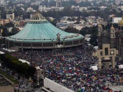 Imagen de los peregrinos que han llegado a la Basílica. SUN / F. Ramírez