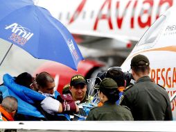 El jugador fue dado de alta el jueves y partió en avión ambulancia hacia Brasil. EFE / L. Noriega