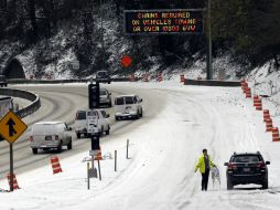 En el oeste de Pennsylvania, las nevadas causaron pobre visibilidad y caminos resbalosos. AP / D. Ryan