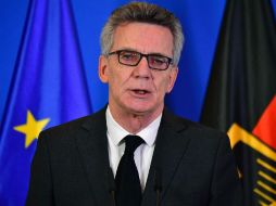 El ministro alemán del Interior, Thomas de Maizière, durante la rueda de prensa. AFP / J. MacDougall