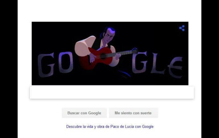 Doodle. Se observa al músico tocando la guitarra. ESPECIAL / google.com