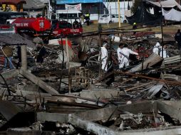 ´Este martes por la tarde se registraron varias explosiones de cohetes en el mercado de Tultepec. SUN / F. Ramírez