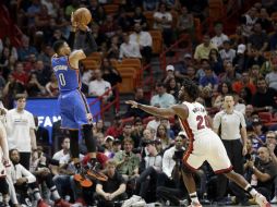 Westbrook firmó 29 puntos, 17 rebotes (todos defensivos) y 11 asistencias en 37 minutos de juego. AP / A. Díaz