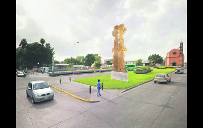 De acuerdo con este render, la obra 'Sincretismo', de Ismael Vargas, se ubicará en el camellón de Federalismo. ESPECIAL /