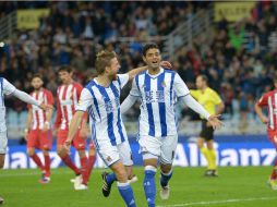 Las capacidades polivalentes de Vela agradan al equipo francés. TWITTER / @RealSociedad