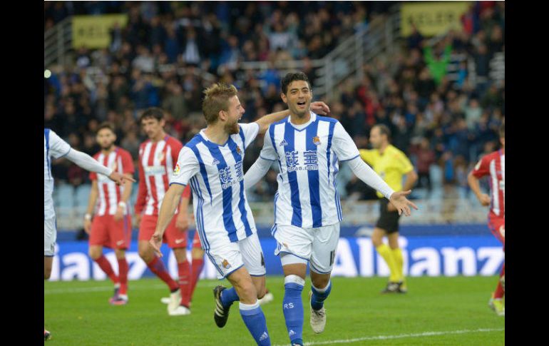 Las capacidades polivalentes de Vela agradan al equipo francés. TWITTER / @RealSociedad