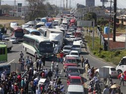 Los bloqueos viales se dieron también en las carreteras México-Pachuca y México-Toluca. SUN / J. Alvarado