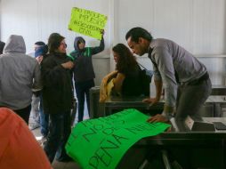 Así se vio la manifestación en la estación Periférico Norte. EL INFORMADOR / G. Gallo