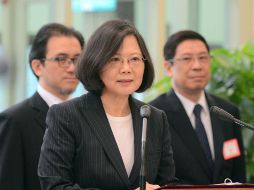 Tsai se comprometió a reforzar la presencia de la isla en la escena internacional. AP /