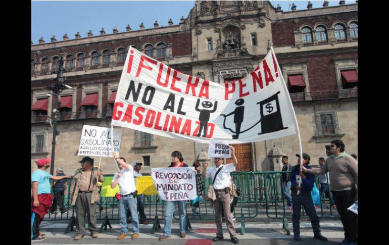 Se espera que los manifestantes lleguen al Zócalo capitalino. EFE / S. Gutiérrez