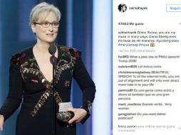 Meryl Streep recordó cuando Trump se burló de un periodista con discapacidad. INSTAGRAM / salmahayek