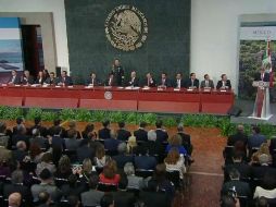 Al evento asisten cancilleres, secretarios y representantes de gobernadores de distintos estados. TWITTER / @PresidenciaMX