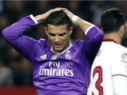 Cristiano Ronaldo anotó del penalti el tanto del Madrid. EFE / J. Muñoz