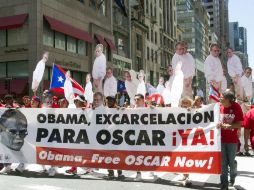 El pasado junio algunos activistas salieron a las calles en Washington para exigir la liberación de Rivera. EFE / M. Rajmil