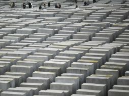 El Monumento al Holocausto, en el corazón de Berlín, marca la liberación del campamento de concentración en Auschwitz. AFP / ARCHIVO