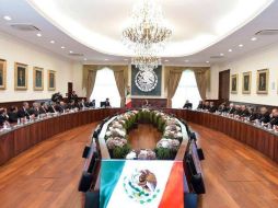 Los miembros de la CEM se reunieron este viernes con Peña Nieto en la residencia oficial Los Pinos. TWITTER / @PresidenciaMX