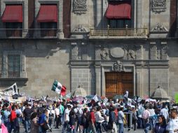 En movilizaciones previas, los manifestantes no habían metido sus camiones a la plancha del Zócalo. SUN / B. Fregoso