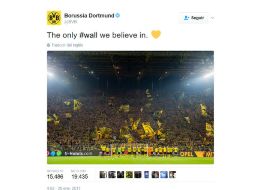 El ''tuit'' ocasionó y sigue generando hasta el momento reacciones de todos los sectores. TWITTER / @BVB