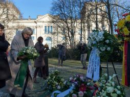 Llamaron a rescatar del olvido a las 300 mil víctimas de la eutanasia practicada por el régimen nazi. AFP / M. Skolimowska