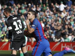 Suárez logra la única marcación del partido para el conjunto dirigido por Luis Enrique. EFE / J. Muñoz