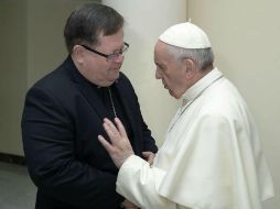 Encuentro entre el Papa Francisco y el cardenal y arzobispo de Quebec Gérald Cyprien LaCroix. EFE /