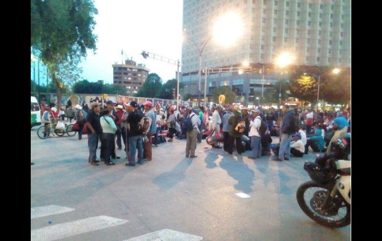 Los manifestantes se congregaron en el Ángel de la Independencia; culminaron con funcionarios federales y la Segob. TWITTER / @SSP_CDMX