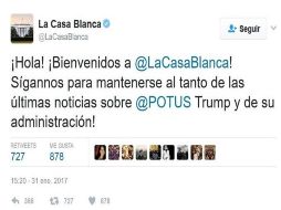 El polémico tuit generó reacciones de todo tipo en los internautas. TWITTER / @LaCasaBlanca